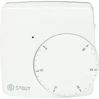 STE-0002-000010 STOUT Термостат комнатный электронный WFHT-DUAL включ. дистанционный датчик «в пол» L=3 м