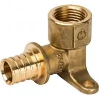 SFA-0009-002012 STOUT Угольник настенный с креплением 20xRp 1/2" для труб из сшитого полиэтилена аксиальный