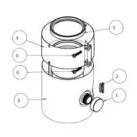 Труба с измерительным отверстием для дымохода Protherm D60/100 мм, L0.2 м (для ГЕПАРД 2015, ПАНТЕРА)