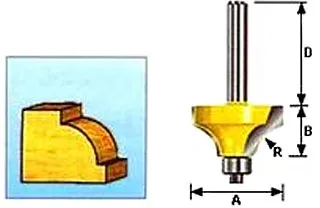 Фреза кромочная (25,4х12,7х32 мм; хвостовик 8 мм; 2 лезвия) Makita D-11330