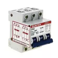 УЗОН SUNTEK-C 63А Устройство защиты от отгорания нуля и перенапряжений