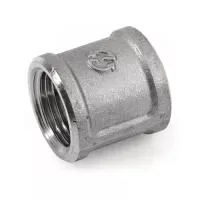 Муфта латунная резьбовая STOUT - 3/8" (никелированная)