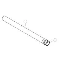 Труба для раздельнго дымохода Protherm D80 мм, длина 1 м (для котлов ГЕПАРД 2015, ПАНТЕРА)