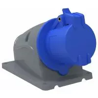 Стационарная розетка IEK ССИ-113, 16А-6ч/200-250В, 2Р+РЕ, IP44, MAGNUM PSN11-016-3