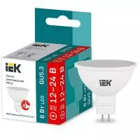 Лампа IEK LED MR16 софит 8Вт 12-24В 4000К GU5.3 LLE-MR16-08-12-24-40-GU5