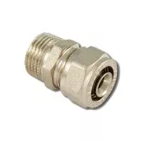 Переход на наружную резьбу Tiemme 1600 - 16x2.0 x 3/4" (винтовой, для металлопластиковых труб)