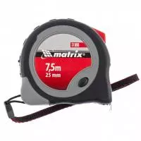 Рулетка Continuous fixation, 7.5 м х 25 мм, двухкомпонентный корпус, плавная фиксация Matrix
