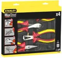 Набор из плоскогубцев и кусачек электрика 4 шт STANLEY MaxSteel VDE 1000V 4-84-489