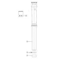 Проход через крышу вертикальный для дымохода Protherm D60/100 мм (для ГЕПАРД 2015/ПАНТЕРА, черный)