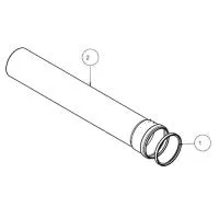 Труба для раздельнго дымохода Protherm D80 мм, длина 0.5 м (для котлов ГЕПАРД 2015, ПАНТЕРА)