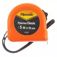 Рулетка Classic, 5 м х 18 мм, пластиковый корпус Sparta