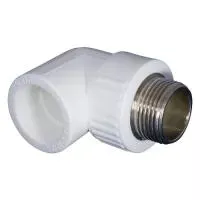 Переход на наружную резьбу угловой KALDE - 20 x 1/2" (для полипропиленовыъ труб, цвет белый)