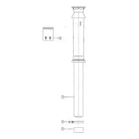Проход через крышу вертикальный для дымохода Protherm D60/100 мм (для ГЕПАРД 2015/ПАНТЕРА, красный)