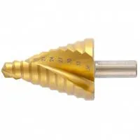 Сверло ступенчатое, 9-12-15-18-21-24-27-30-33-36 мм, HSS, спиральный профиль, трехгранный хвостовик Matrix