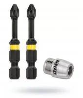 Биты Ph2, 57 мм, 2 шт + держатель MAGNETIC SCREW LOCK DEWALT DT70536T