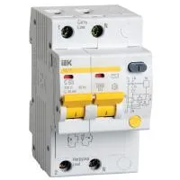 Автоматический дифференциальный выключатель IEK АД-12 2п 10А 30мА С 9688916