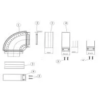 Отвод 90° для коаксиального дымохода Protherm D60/100 мм (для котлов ЯГУАР)