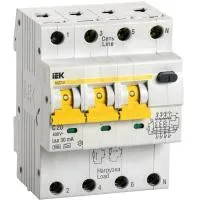 Автоматический выключатель дифф. тока IEK АВДТ 34 C20 30мА MAD22-6-020-C-30