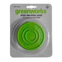 Комплект: Шпуля с леской 1,65 мм с зеленой крышкой катушки Greenworks 2926207