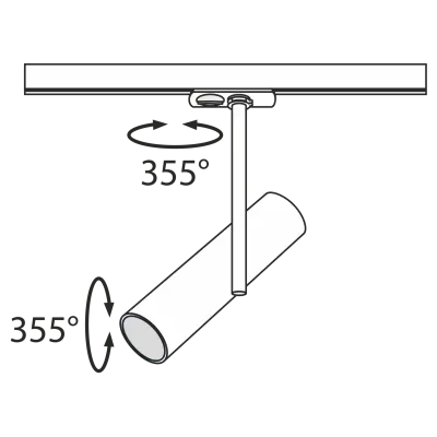 Трековый светильник Technical TR005-1-GU10-B
