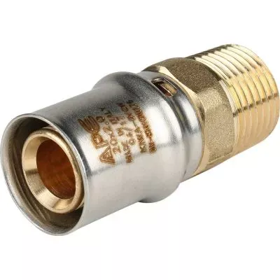 SFP-0001-001220 STOUT Переходник с наружной резьбой 1/2"х20 для металлопластиковых труб прессовой