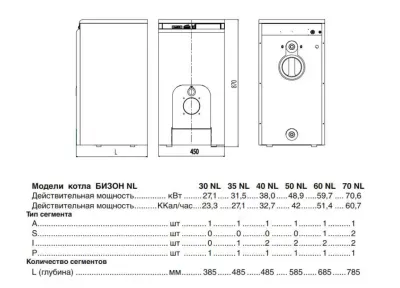 Котел комбинированный Protherm бизон 30 NL - 27,1 кВт (одноконтурный)