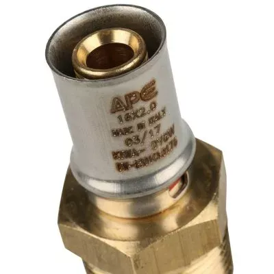 SFP-0001-003416 STOUT Переходник с наружной резьбой 3/4"x16 для металлопластиковых труб прессовой