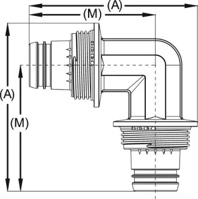 Соединитель угловой "ШиреФит" (16 мм; 90°) для трубопровода Зубр 51492-16