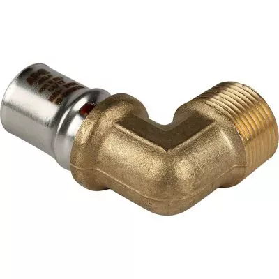 SFP-0011-003420 STOUT Угольник-переходник с наружной резьбой 3/4"х20 для металлопластиковых труб прессовой