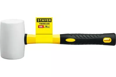 STAYER 680 г, киянка резиновая белая с фиберглассовой ручкой 20533-680