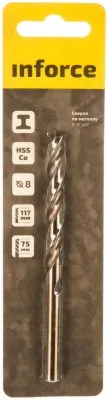 Inforce сверло по металлу HSS-Co 8x117мм 11-01-437