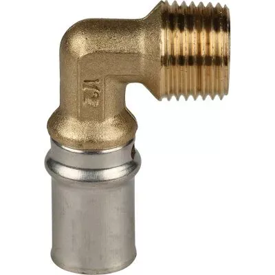 SFP-0011-001216 STOUT Угольник-переходник с наружной резьбой 1/2"х16 для металлопластиковых труб прессовой