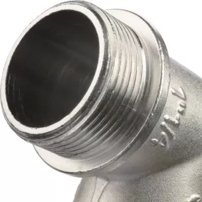SFT-0016-000114 STOUT Угольник с упором НВ никелированный 1"1/4