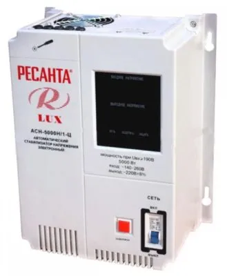 Однофазный стабилизатор напряжения Ресанта АСН 5000 Н/1-Ц Lux