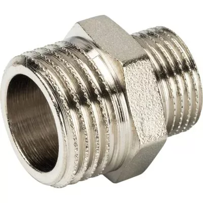 SFT-0004-001238 STOUT Ниппель НН переходной никелированный 1/2X3/8