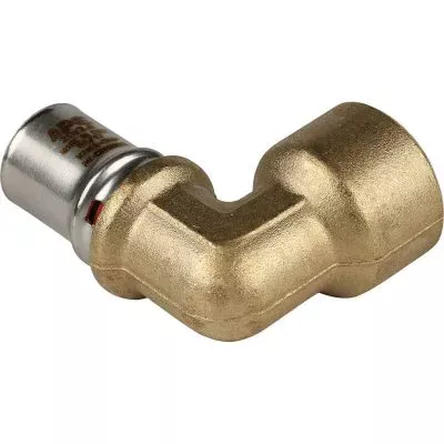 SFP-0010-003420 STOUT Угольник-переходник с внутренней резьбой 3/4"х20 для металлопластиковых труб прессовой