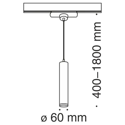 Трековый светильник Technical TR008-1-GU10-B