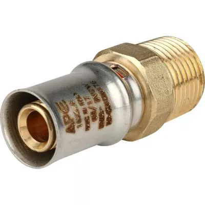 SFP-0001-001216 STOUT Переходник с наружной резьбой 1/2"х16 для металлопластиковых труб прессовой