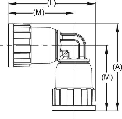 Соединитель угловой "ШиреФит" (20 мм; 90°) для трубопровода Зубр 51497-20
