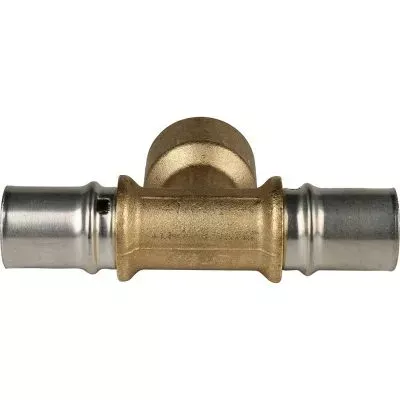 SFP-0007-003420 STOUT Тройник-переходник с внутренней резьбой 20х3/4"х20 для металлопластиковых труб прессовой