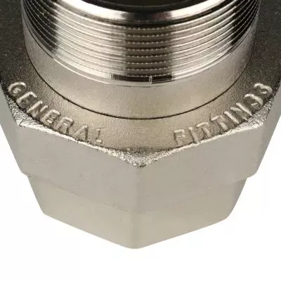SFT-0041-000002 STOUT Разъемное соединение "американка" ВН никелированное, уплотнение под гайкой o-ring кольцо 2"