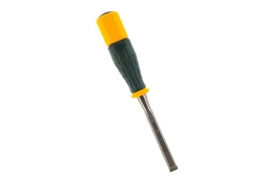 Стамеска, упрочненное полотно, ударопрочная двухкомпонентная ручка, стальной затыльник для ударных работ, 12мм KRAFTOOL EXPERT 1815-12_z01