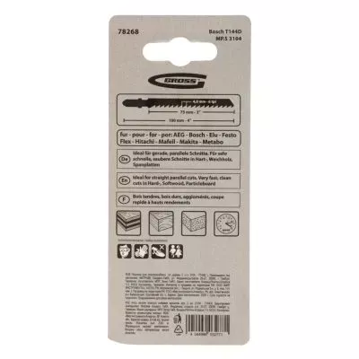 Полотна для электролобзика  по дереву, 2 шт, ( 3104-T144D ) Gross