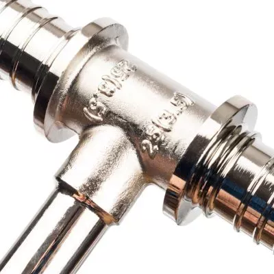 SFA-0026-252525 STOUT Трубка для подкл-я радиатора, Т-образная 25/15/25 для труб из сшитого полиэтилена аксиальный