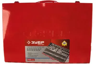 ЗУБР 110 предметов, 9ХС, набор метчиков и плашек 28119-H110_z01