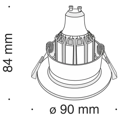 Встраиваемый светильник Technical DL041-01W