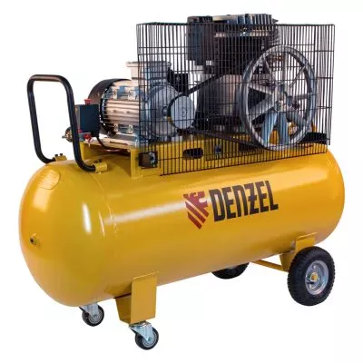 Компрессор воздушный, ременный привод BCI4000-T/200, 4.0 кВт, 200 литров, 690 л/мин Denzel