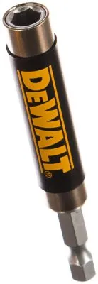 Держатель 1/4" магнитный с направляющей гильзой, 80 мм DEWALT DT7701