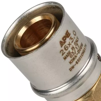 SFP-0001-003426 STOUT Переходник с наружной резьбой 3/4"х26 для металлопластиковых труб прессовой
