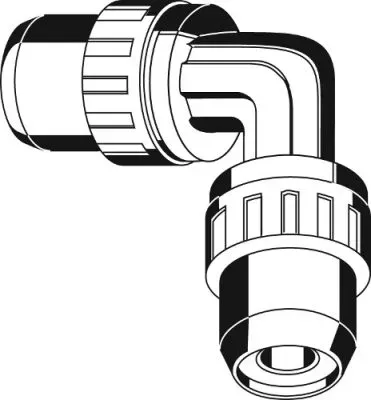 Соединитель угловой "ШиреФит" (16 мм; 90°) для трубопровода Зубр 51492-16
